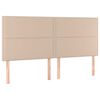vidaXL LED Kopfteil Cappuccino-Braun 160x5x118/128cm Kunstleder