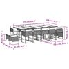 vidaXL 15-tlg. Garten-Essgruppe mit Kissen Beigemischung Poly Rattan