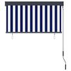 vidaXL Au&szlig;enrollo 120 x 250 cm Blau und Wei&szlig;