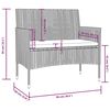 vidaXL 16-tlg. Garten-Lounge-Set mit Auflagen Poly Rattan Schwarz