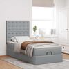 vidaXL Ottoman-Bett mit Matratze Hellgrau 80x200 cm Stoff