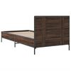 vidaXL Bettgestell Braun Eichen-Optik 75x190 cm Holzwerkstoff Metall