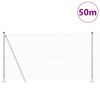 vidaXL Zaunpfosten Silber 50 x 1,2 m (19 x 19 mm Netz) Stahl