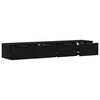 vidaXL Wandmontierter Schrank Wandmontiert 2 pcs Schwarz Eichen-Optik