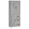 vidaXL Highboard Grau Sonoma 69,5x34x180 cm Holzwerkstoff