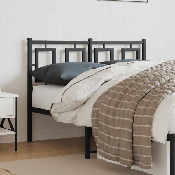 vidaXL Ersatz-Kopfteil Metall Schwarz 120 cm