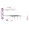 vidaXL Bettgestell mit Kopfteil Metall Schwarz 140x190 cm
