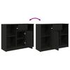 vidaXL Sideboard mit Schublade Schwarz Eichen-Optik 101x35x76 cm