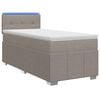 vidaXL Boxspringbett mit Matratze Taupe 100 x 200 cm Stoff