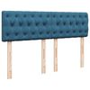 vidaXL Boxspringbett mit Matratze Blau 140x190 cm Samt