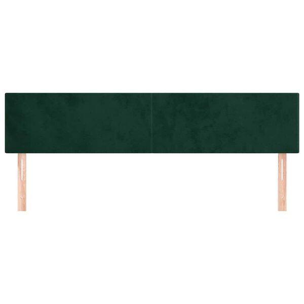 vidaXL Kopfteile 2 Stk. Dunkelgr&uuml;n 100x5x78/88 cm Samt
