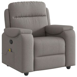 vidaXL Massagesessel Taupe Stoff