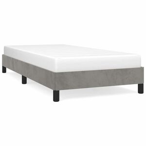 vidaXL Bettgestell ohne Matratze Hellgrau 80x200 cm Samt