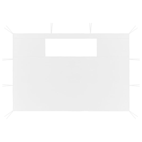 vidaXL Pavillon-Seitenw&auml;nde mit Fenstern 2 Stk. Wei&szlig;