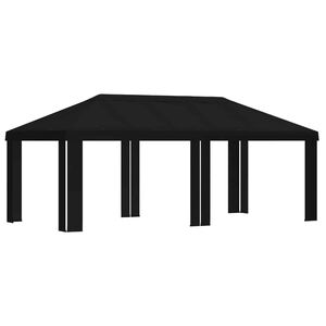 vidaXL Pavillon Abdeckung 6 x 3 m Schwarz Polyester 190 gsm