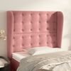 vidaXL Kopfteil mit Ohren Rosa 83x23x118/128 cm Samt