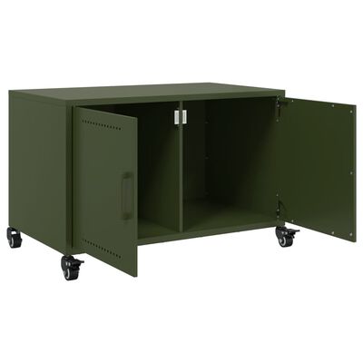 vidaXL TV-Schrank Olivgrün 68x39x43,5 cm Stahl