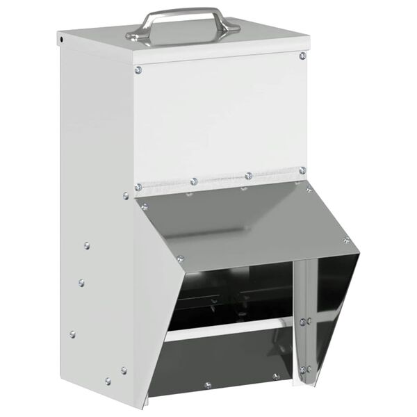 vidaXL H&uuml;hnerf&uuml;tterer Silber 20 x 25 x 35 cm Verzinkter Stahl