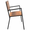 vidaXL Gartenbank Braun 118 x 54 x 77cm Stahl