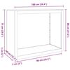 vidaXL Brennholzregal 100x40x80 cm Wetterfester Stahl