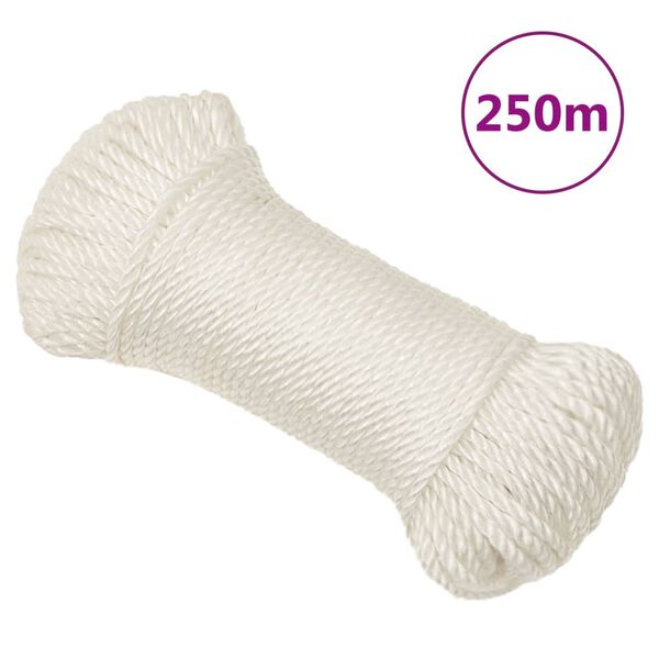 vidaXL Arbeitsseil Wei&szlig; 3 mm 250 m Polypropylen