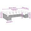 vidaXL Gartensofa-set mit Kissen 10 pcs Beige und Wei&szlig; Poly-Rattan