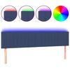 vidaXL LED Kopfteil Blau 200x5x78/88 cm Stoff