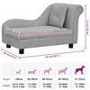 vidaXL Hundesofa mit Kissen Grau 83x44x44 cm Pl&uuml;sch