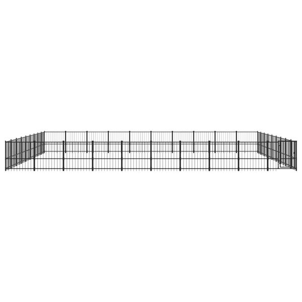 vidaXL Outdoor-Hundezwinger Stahl 84,68 m&sup2;