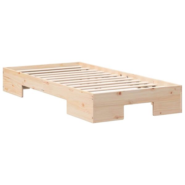 vidaXL Bodenbettgestell Braun 80 x 200 cm Massivholz Kiefer
