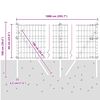 vidaXL Zaun mit Pfosten Grau 0,6 x 10 m Stahl und PVC