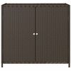 vidaXL Gartenschrank Braun 83x45x76 cm Poly Rattan