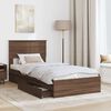vidaXL Aufbewahrungsbett Braun Eichen-Optik 90 x 200 cm Holzwerkstoff