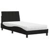 vidaXL Bett mit Matratze "Hanko" Schwarz 80x200 cm Stoff