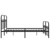 vidaXL Metallbett ohne Matratze mit Fu&szlig;teil Schwarz 160x200 cm