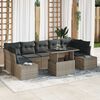 vidaXL Garten-Sofa-Set mit Kissen 8 pcs Grau
