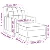 vidaXL Sessel mit Hocker Braun 60 cm Kunstleder