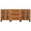 vidaXL Sideboard 3 Stk. 60x34x75 cm Massivholz Akazie
