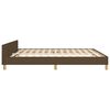 vidaXL Bettgestell ohne Matratze Dunkelbraun 180x200 cm Stoff