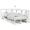 vidaXL Massivholzbett mit Regal ohne Matratze Wei&szlig; 90x200 cm Kiefer