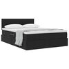 vidaXL Aufbewahrungsbett mit Matratze Schwarz 140 x 190 cm Samt