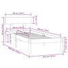 vidaXL Massivholzbett Honigbraun Kiefer 90x190 cm