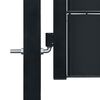 vidaXL Gartentor aus PVC und Stahl 100 x 81 cm Anthrazit