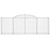 vidaXL Gabionen mit Hochbogen 12 Stk 300x50x100/120cm Verzinktes Eisen