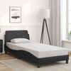 vidaXL Bettgestell "Dover" Schwarz 90x190 cm Kunstleder