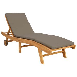vidaXL Sonnenliege Polyester Braun und Taupe
