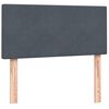 vidaXL Boxspringbett mit Matratze Dunkelgrau 80x220 cm Samt