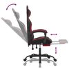 vidaXL Gaming-Stuhl mit Fu&szlig;st&uuml;tze Drehbar Schwarz & Weinrot Kunstleder