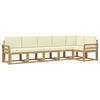vidaXL Outdoor-Sofagarnitur 6 stk. Wei&szlig; und Creme Polyester