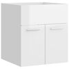 vidaXL Waschbeckenunterschrank Hochglanz-Wei&szlig; 41x38,5x46cm